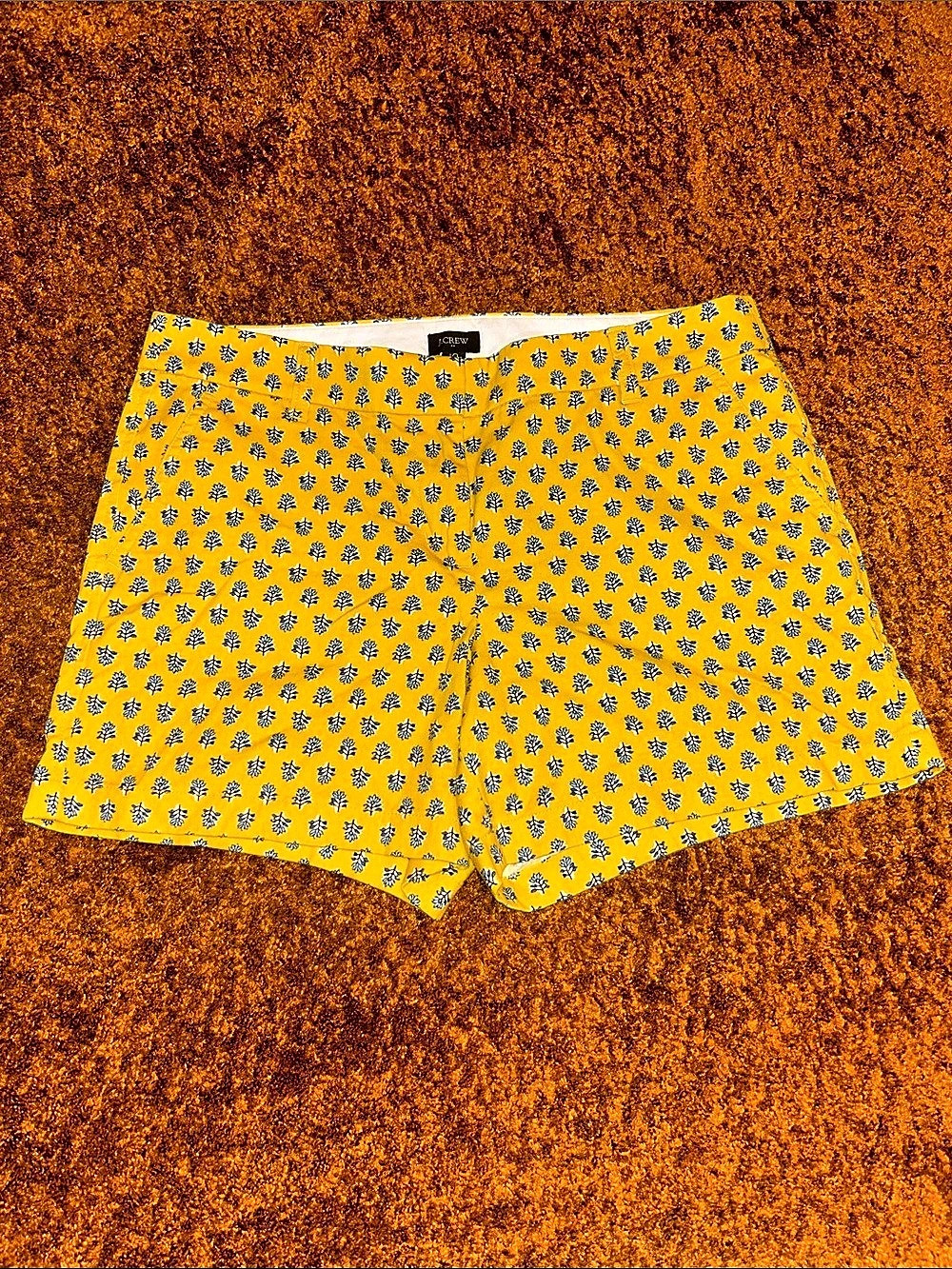 J.Crew Floral High Waist Shorts in Yellow & Blue size 10